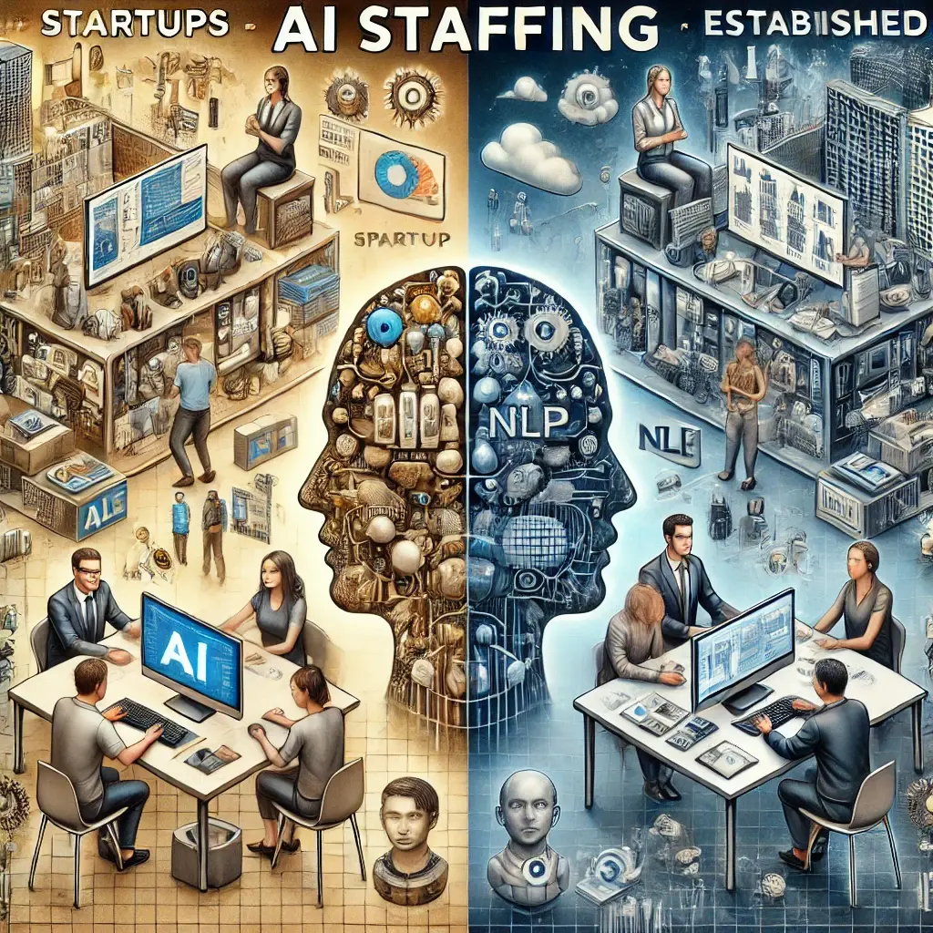 AI Staffing for Startups vs. Established Companies